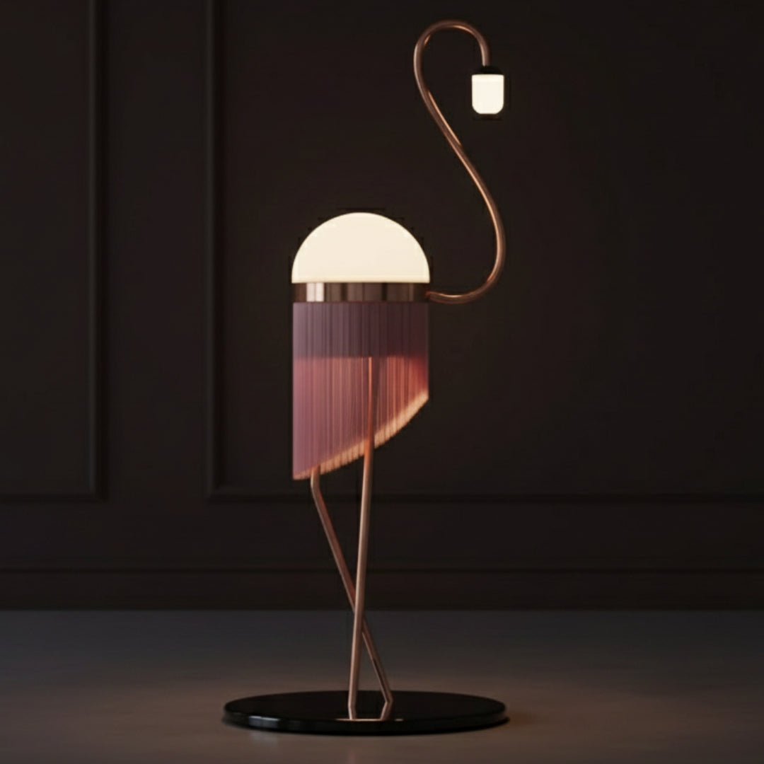 Lámpara de Pie Flamenco Minimalista para Living y Dormitorio
