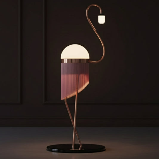 Lámpara de Pie Flamenco Minimalista para Living y Dormitorio